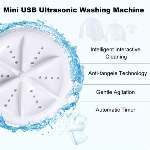 Mini Washing Machine Portable Ultrasonic Turbine Washer